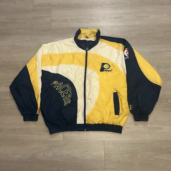 Vintage 90s Pro Player NBA Indiana Pacers Spellout Windbreaker Jacket - Picture 1 of 6